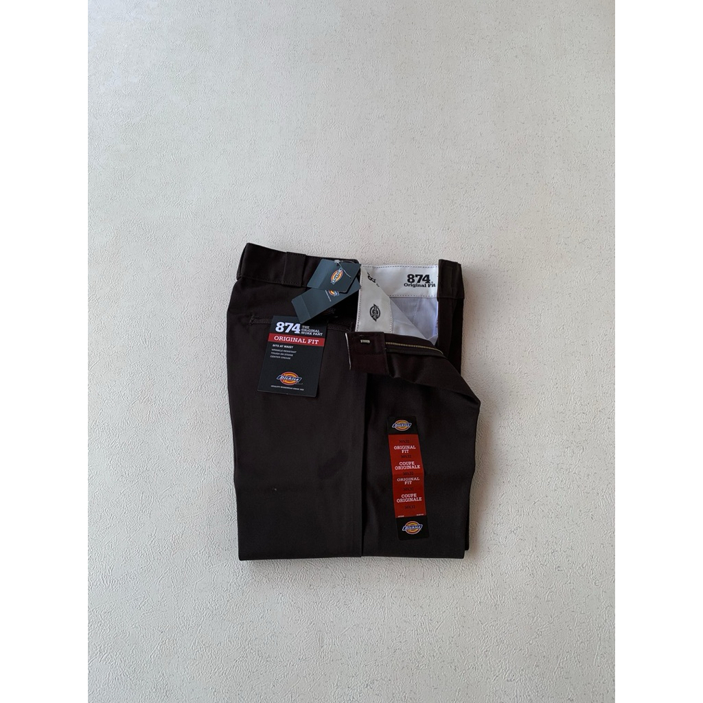 DICKIES - 874 ORIGINAL FIT WORK PANTS DARK BROWN