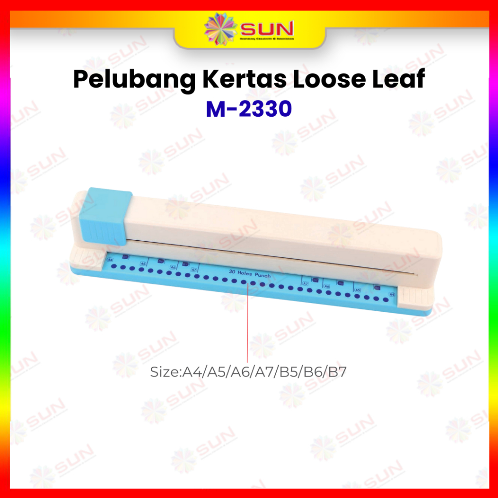 

Alat Pembolong Kertas Loose Leaf / Loose Leaf Punch DIY Kamei M 2330