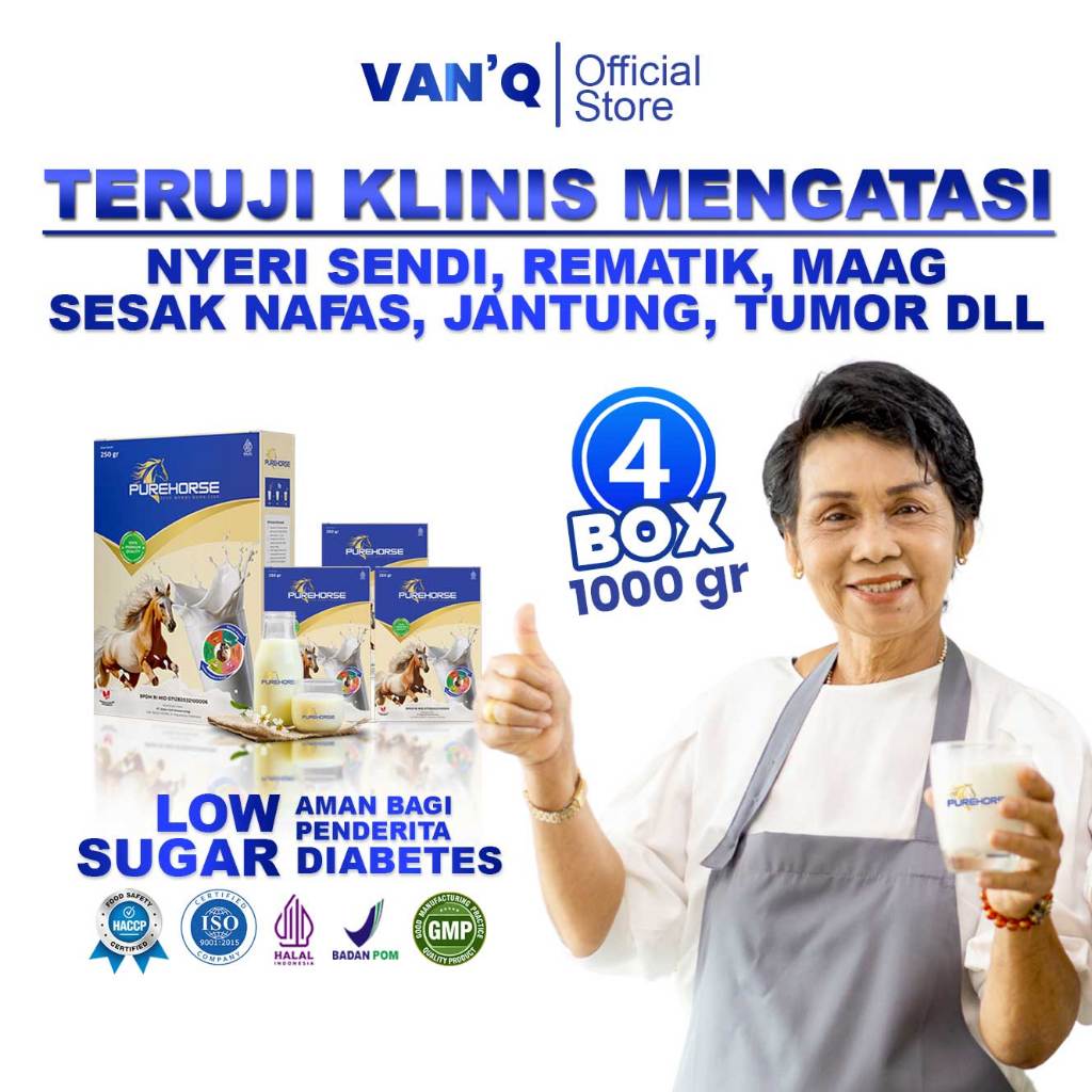 

Purehorse Susu Kuda Liar Murni 100% Original Paket 4 Box Kemasan 250gr Per Box