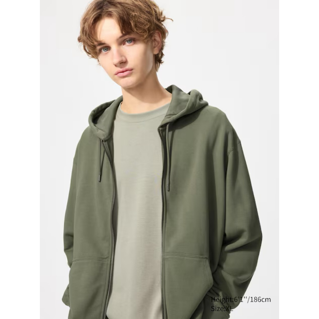 UNIQLO Jaket Sweat Hoodie Resleting Ritsleting Full Zip Lengan Panjang UNIQLO ORIGINAL TERMURAH TERL