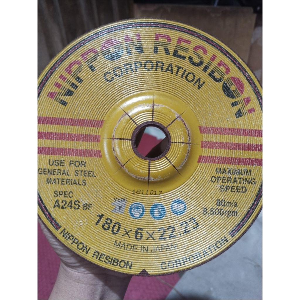 batu gerinda nippon resibon poles 7 inch  180x6x22.23