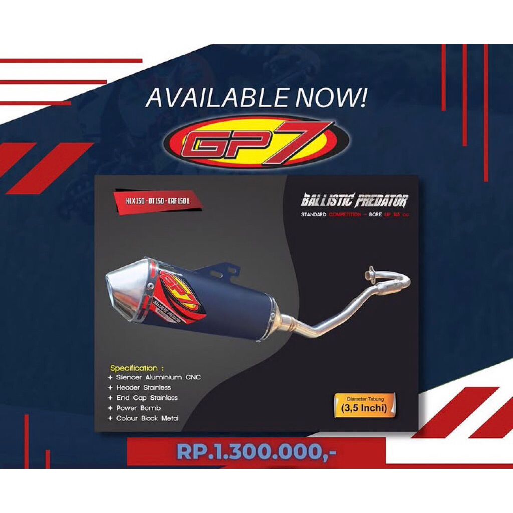 knalpot gp7 ballistic predator