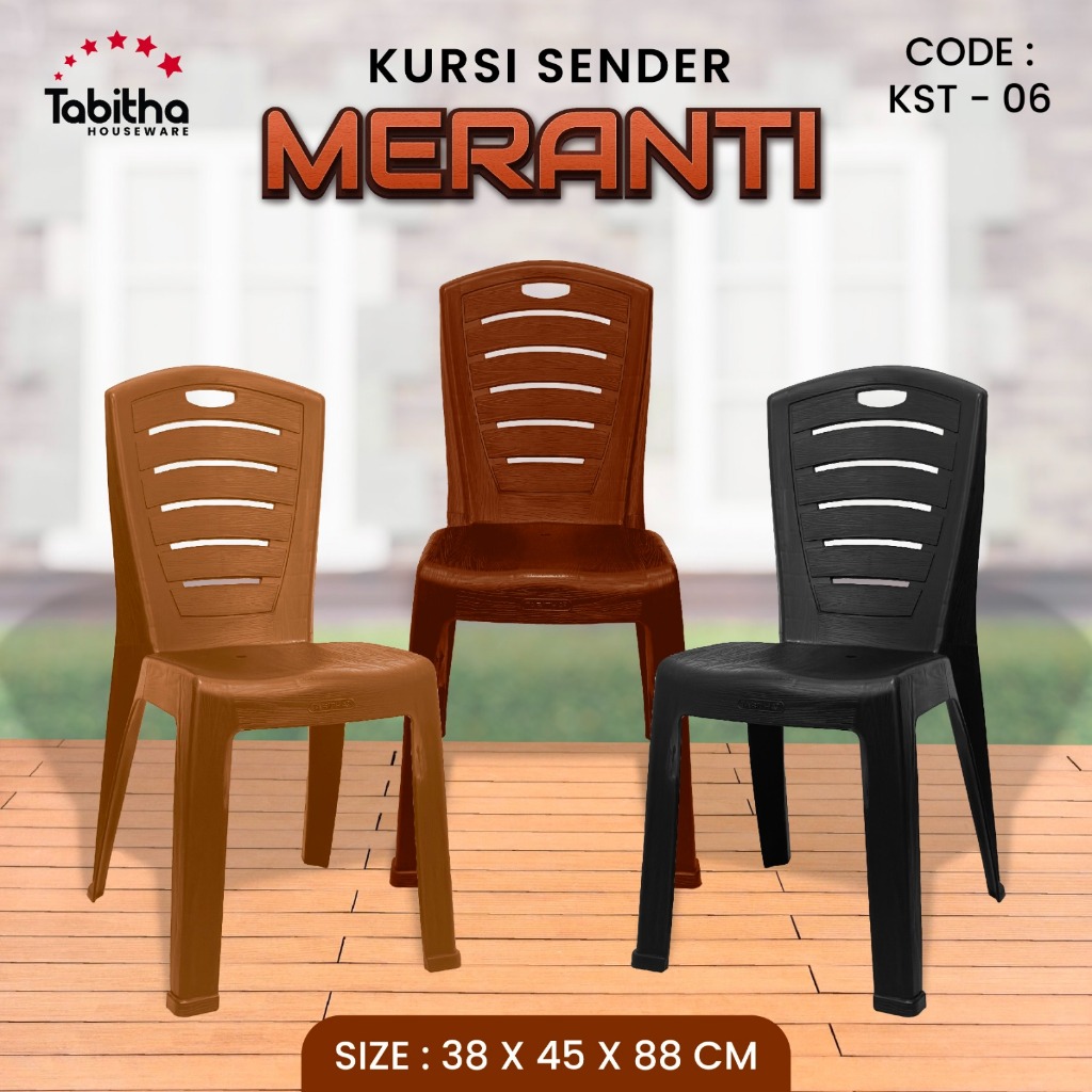 KURSI SENDER / KURSI MAKAN/ BANGKU PLASTIK SENDER ANYAMAN ROTAN MURAH TERBARU KURSI PLASTIK ANYAM KU