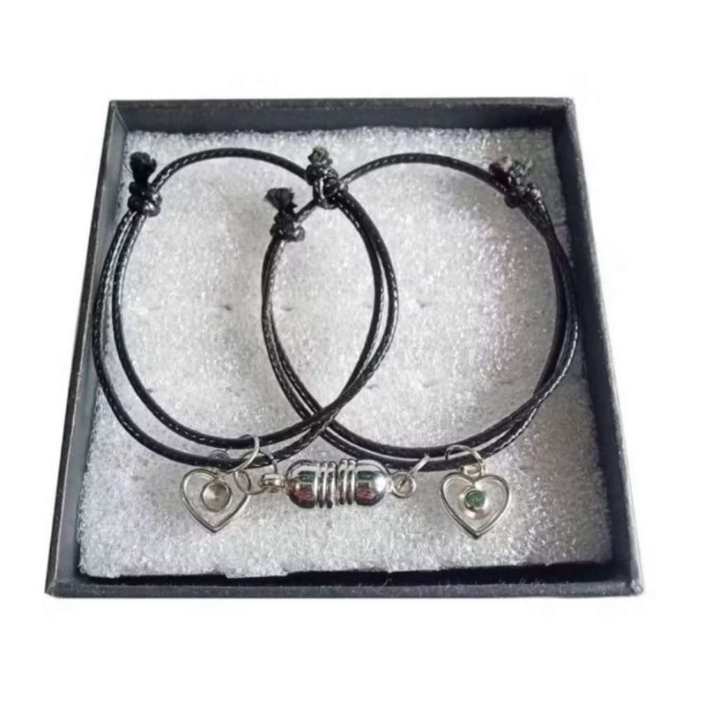 (Isi 12 pasang) Gelang Couple Magnet Pasangan,Gelang Pasangan Couple Magnet/Tren