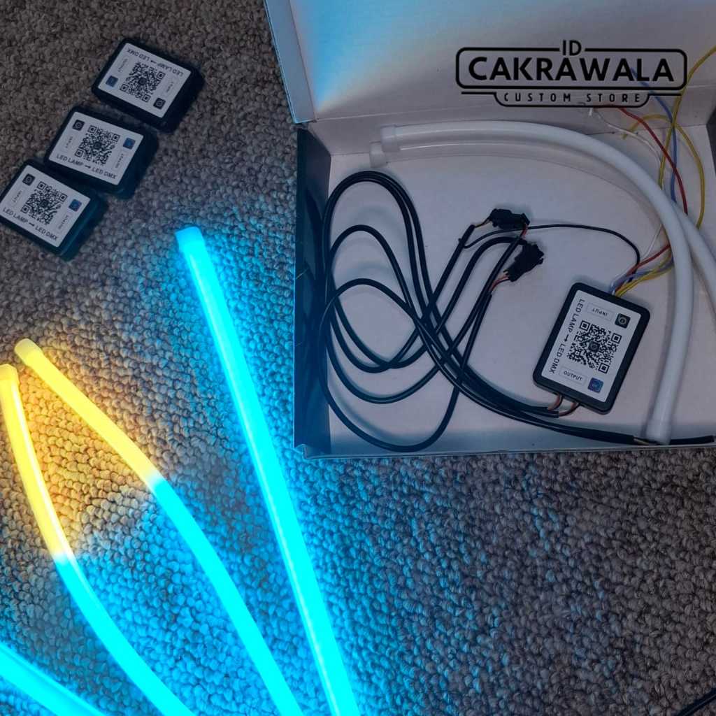 Alis DRL LED Motor RGB 30cm | Lampu DRL RGB 210 Mode Motor Stylish & Terang