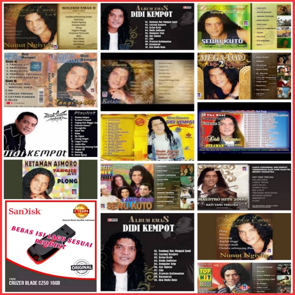 USB MOBIL UNTUK MUSIK LAGU CAMPURSARI FULL ALBUM DIDI KEMPOT - USB BISA DI SPEAKER AKTIF - USB SALON