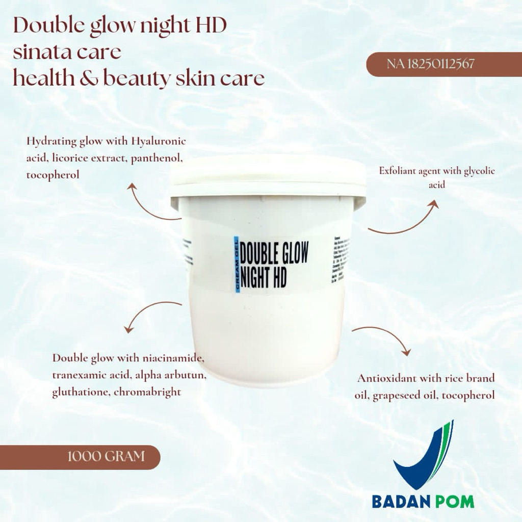 cream malam double glowing HD kiloan