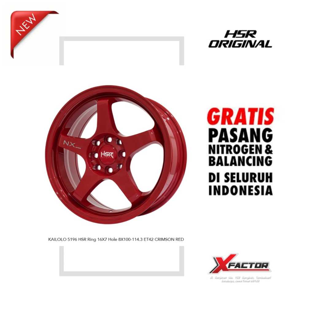 VELG MOBIL R16 HSR KAILOLO R16X7 H 4X100 - 4X114,3 ET42