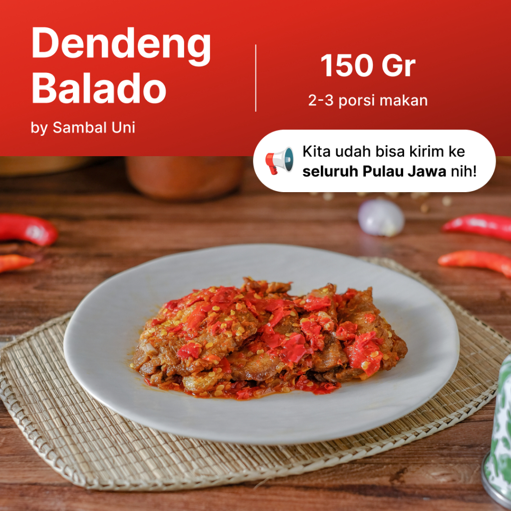 

Sambal Uni - Dendeng Balado | Isi 150 gr | Tanpa Pengawet