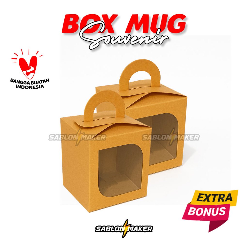 Box Mug Souvenir Wedding / Kemasan Cangkir Mug Kado