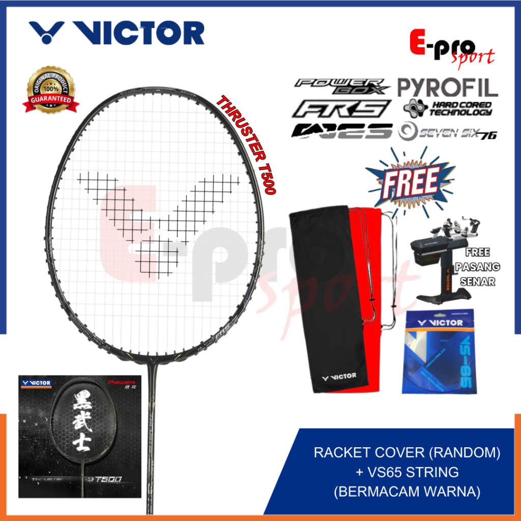 Raket Badminton Victor THRUSTER T500 C / TK-T500 / TK T 500 / Thruster K T500 Bulutangkis Original