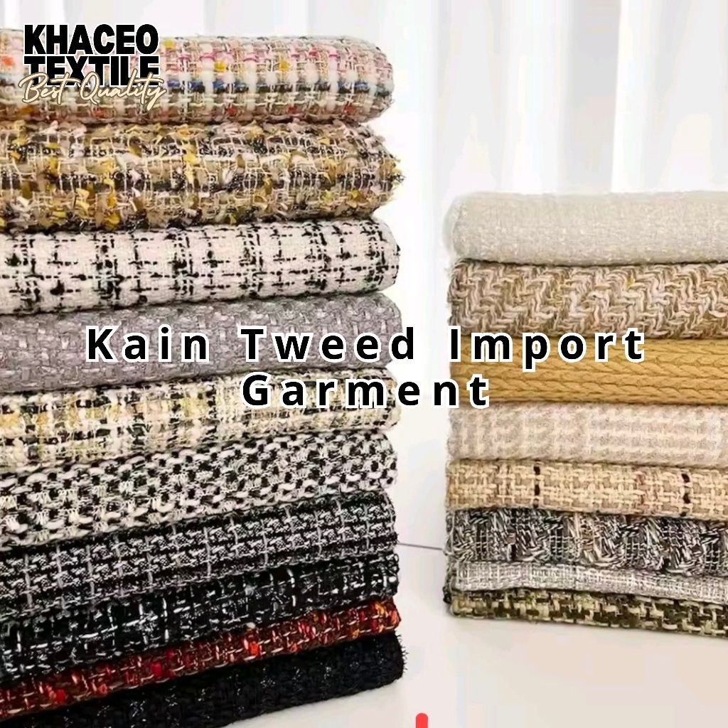 PROMO!! Kain Tweed Import Premium/Bahan Tweed Import Premium/Kain Tweed Murah/Tweed Import