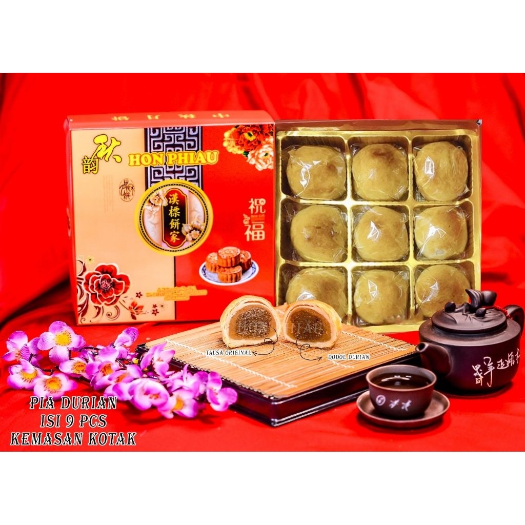 

Kue Bulan Pia Durian (Isian Durian) isi 9 biji - Mooncake Hon Phiau