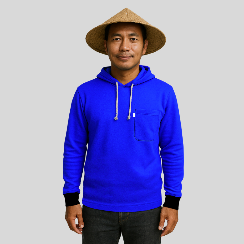 Kaos Basahan Proyek Model Kaos Polos Lengan Panjang Kupluk ada Saku Kantong