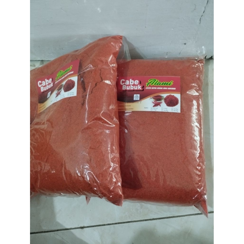 

1kg Cabe Bubuk Halus (Alami) Pedas Extra Nampol