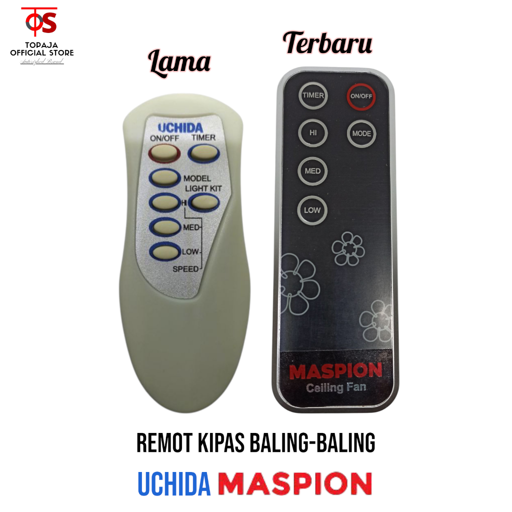 Remot Kipas Angin UCHIDA Baling-baling CF-261R CF-5603RC - Remot Kipas MASPION UCHIDA Gantung Plafon