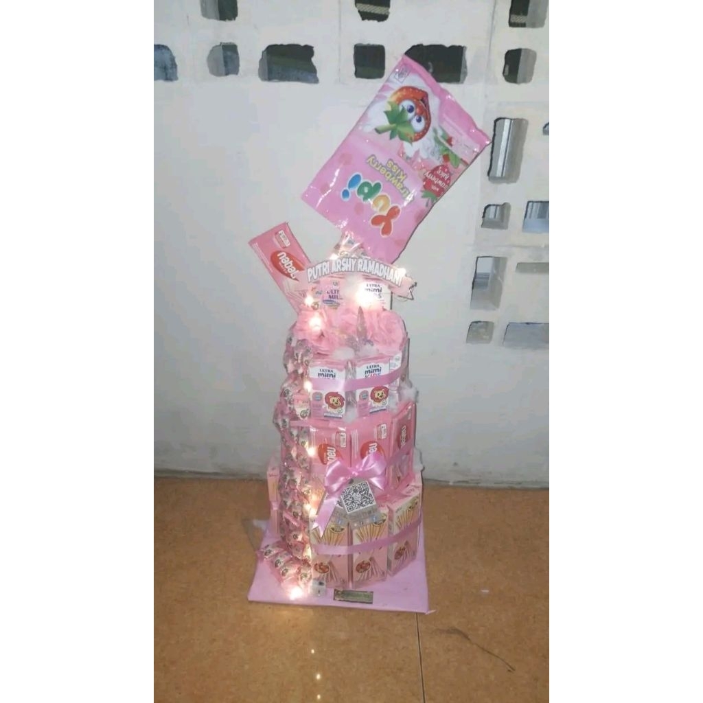 Snack tower pink free paking