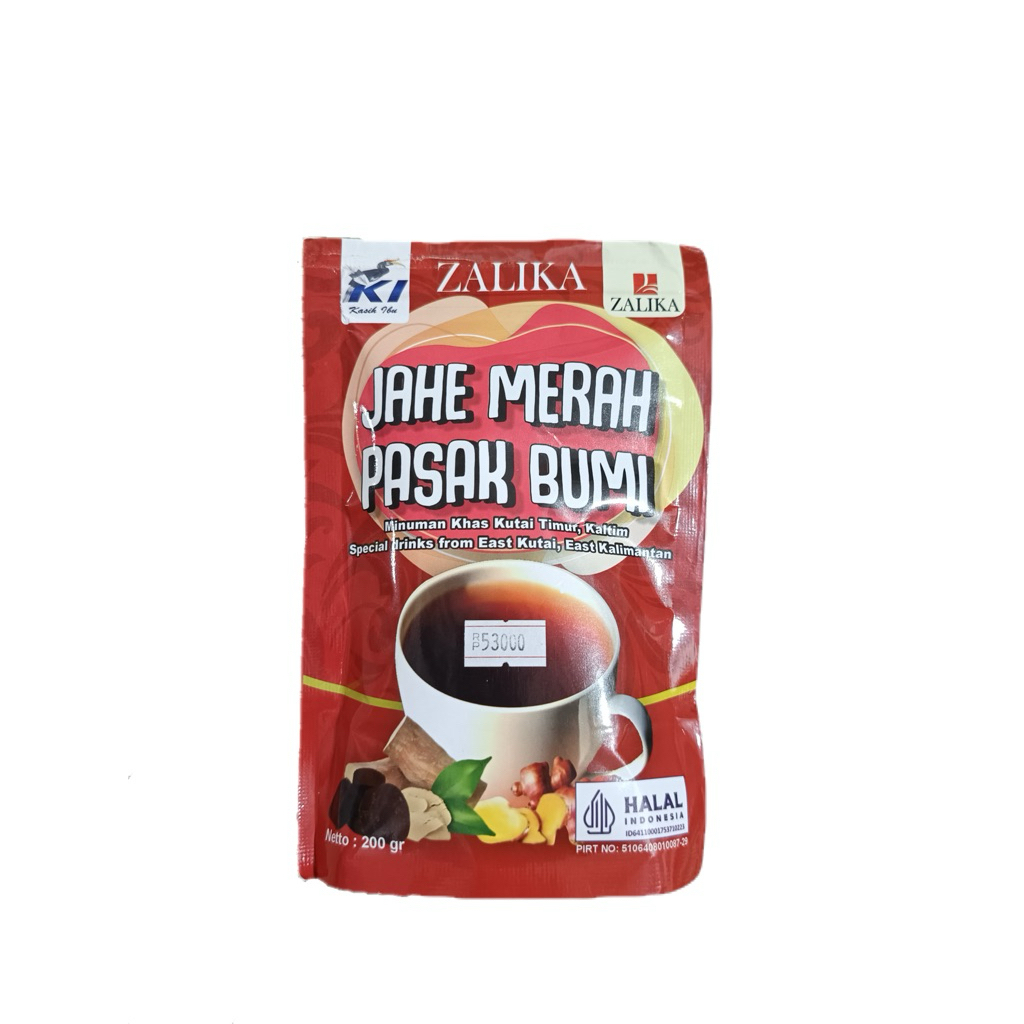

Minuman herbal Jahe Merah Pasak Bumi Khas Kutai Timur Kaltim Zalika (200gr)
