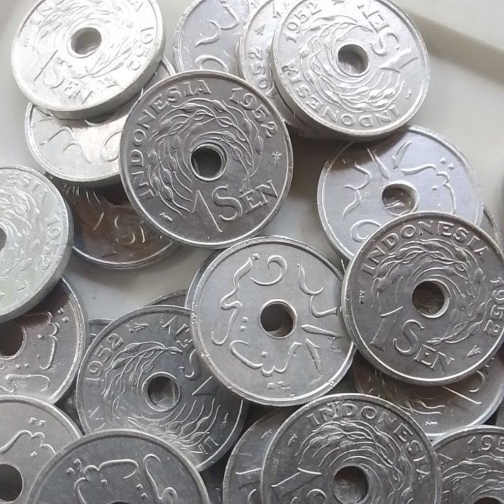 UANG KUNO KOIN 1 SEN TAHUN 1952