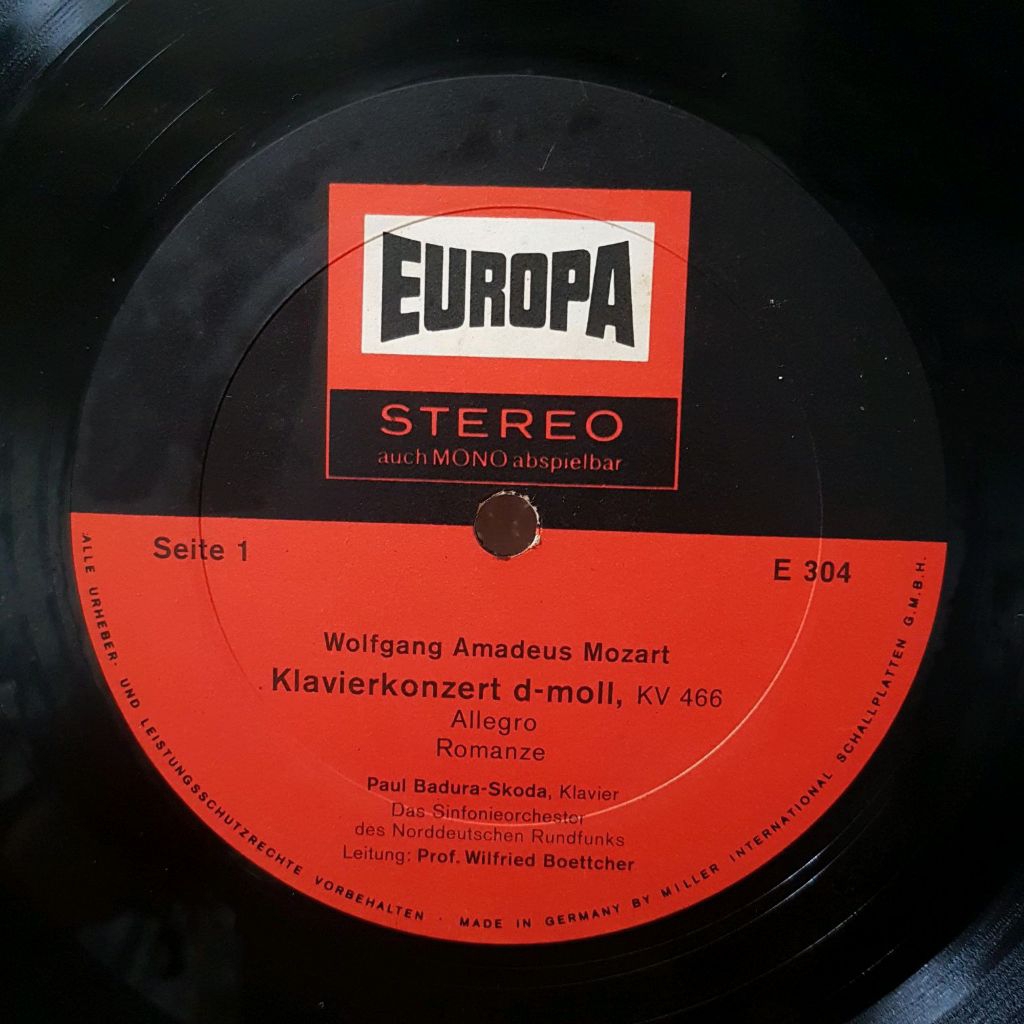 Vinyl Piringan Hitam 12 inch Wolfgang Amadeus Mozart - Klavierkonzert