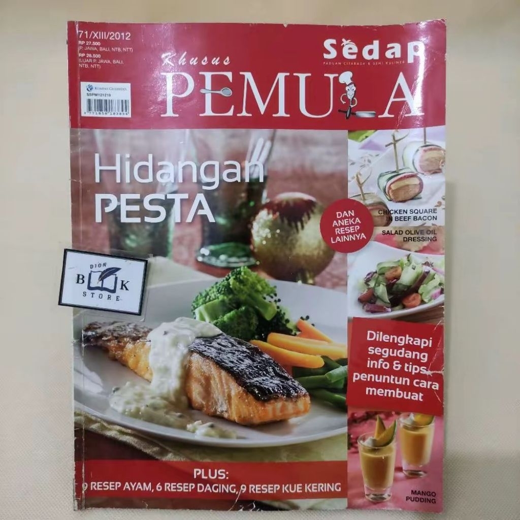 (ORIGINAL) Majalah Sedap Khusus Pemula - Hidangan Pesta (2012) - Majalah Resep Masakan