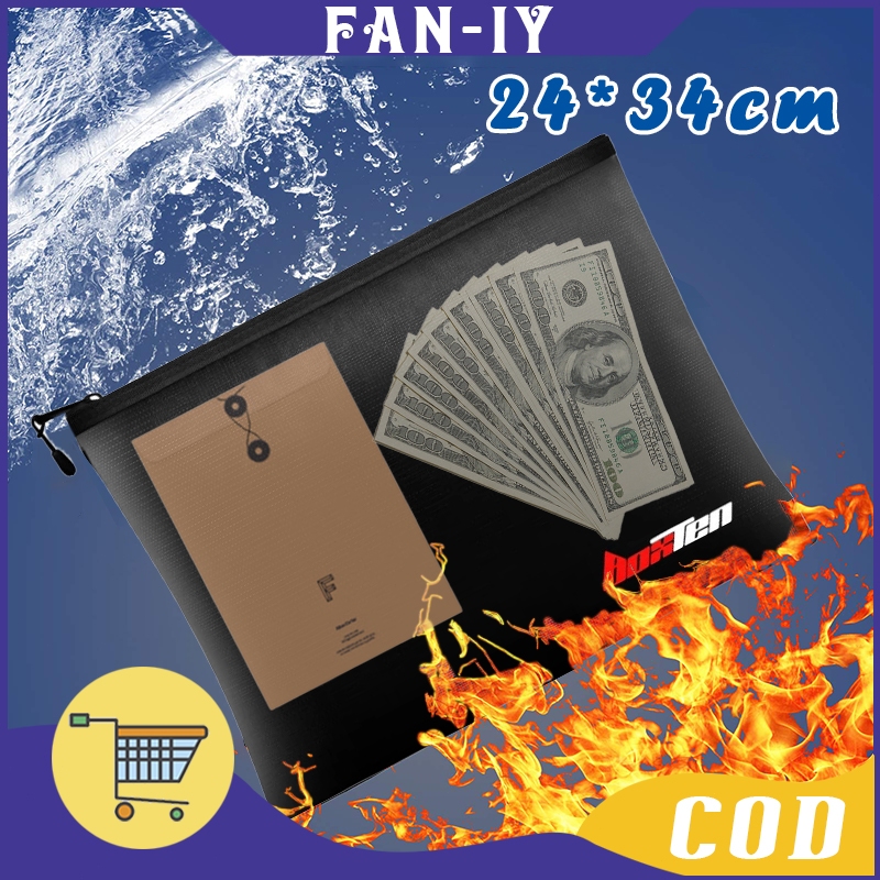 

Fireproof Bag Tas Penyimpanan Dokumen Penting Tas Dokumen Anti Air Dan Api F4