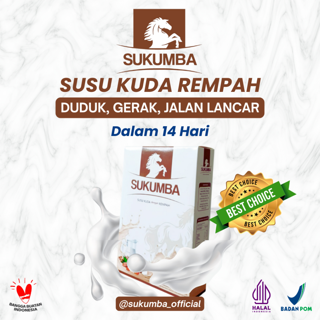 Paket 1 Box SUKUMBA Susu Kuda 5X Lebih Efektif - Atasi Nyeri Sendi & Lutut, Asam Urat, Stamina Berse