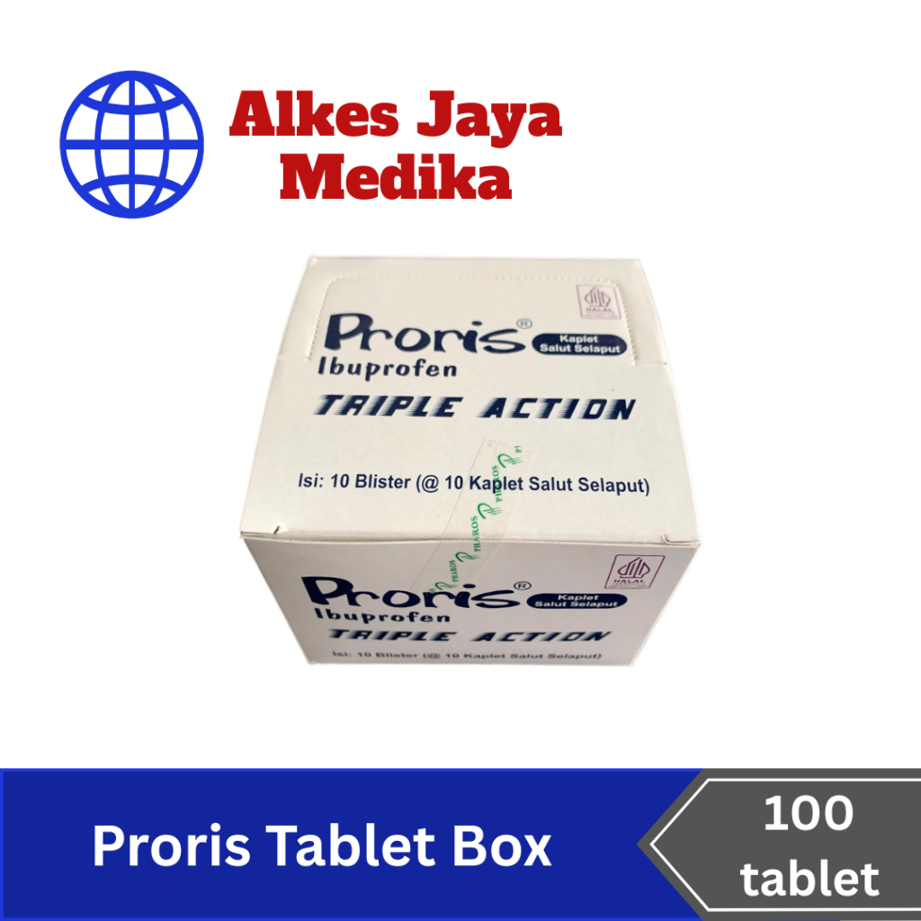 Proris 200mg Box Isi 100 Kaplet - Obat Demam & Nyeri