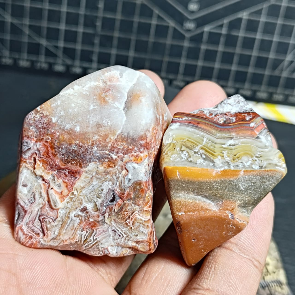 Batu Natural Mexico Agate pattern polished rough (1)