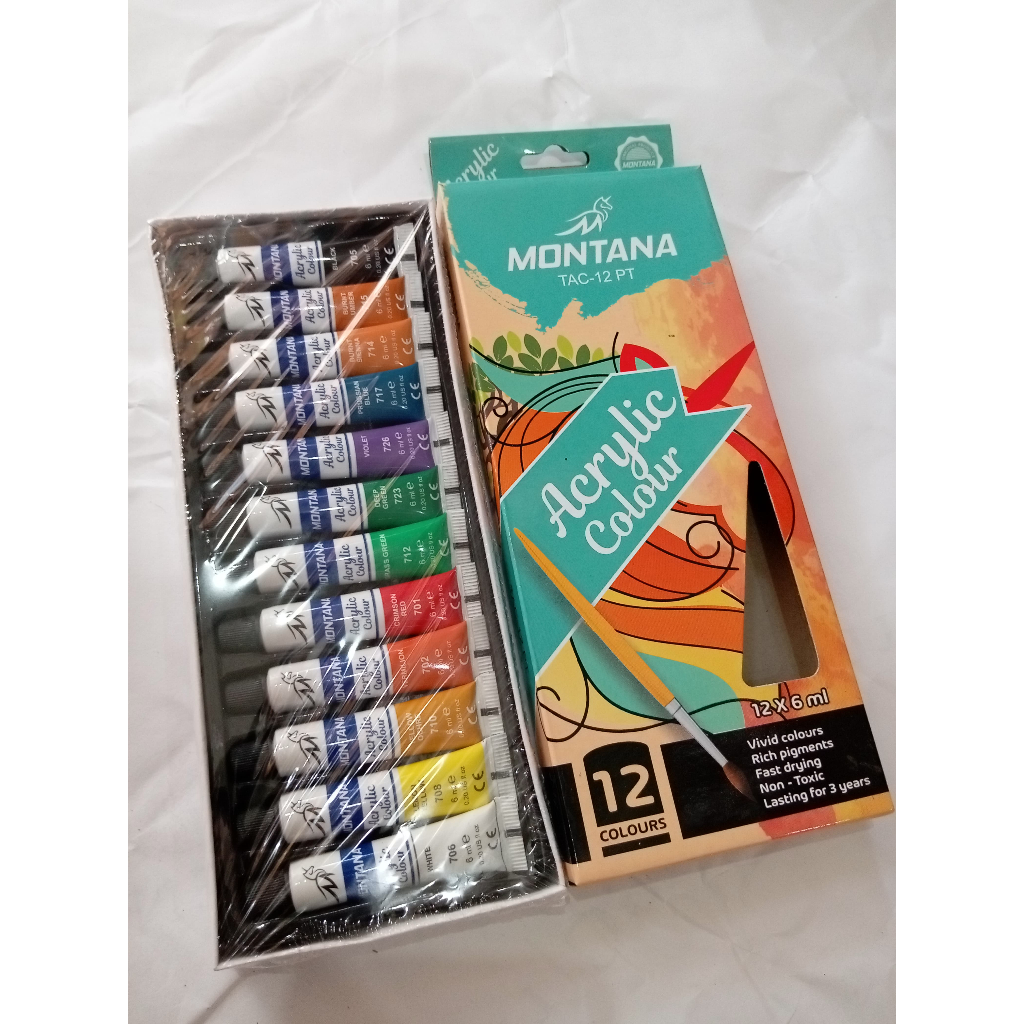 

Montana Akrilik Color 12 Warna/Cat Akrilil Montana TAC-12 PT