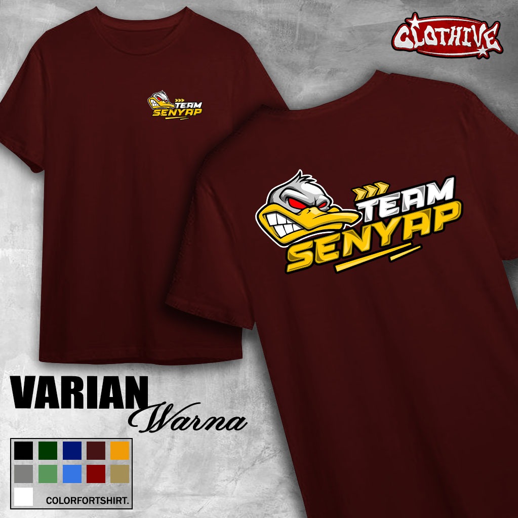 KAOSCLOTHIVE- KAOS BALAP RACING TEAM SENYAP - KAOS RACING TEAM SENYAP BALAP PRIA DAN WANITA