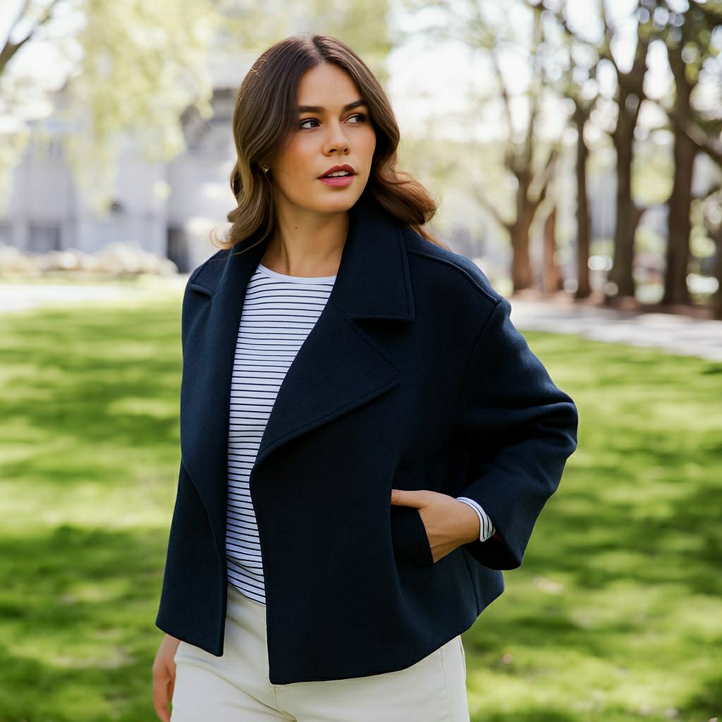Loft Open Coat Jacket Navy