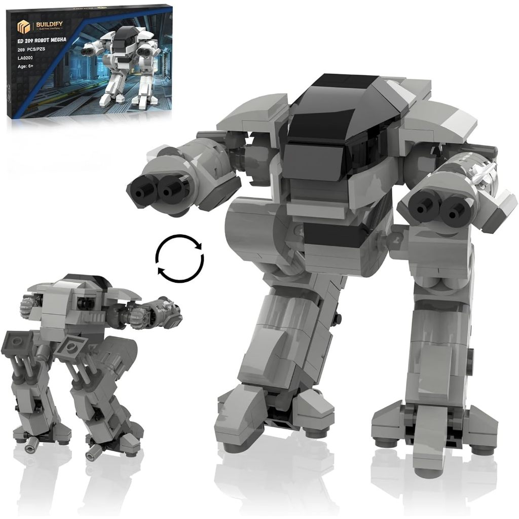 ED209 Robot Mecha Building Blocks, ED-209 Enforcement Robot Combat Mech Armor Building Toy, 269 Piec