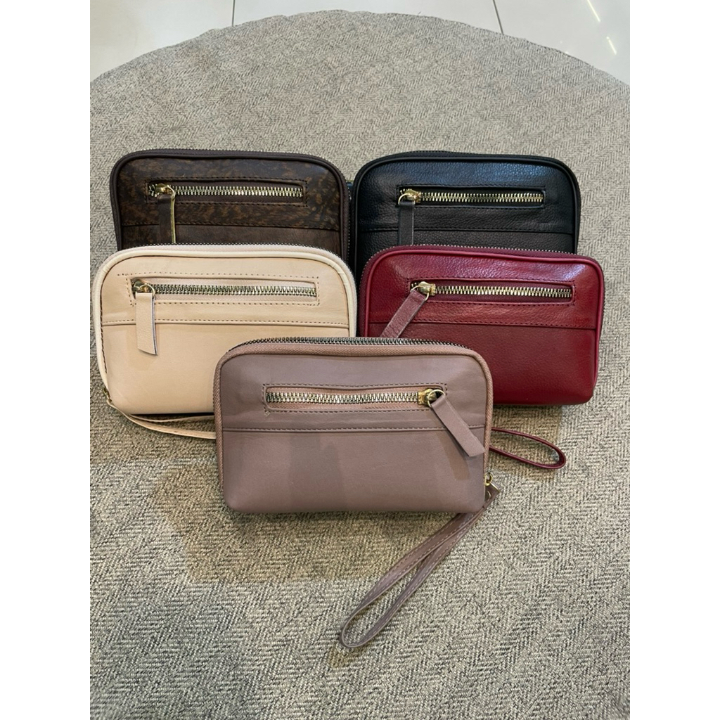 Pouch wanita kulit asli