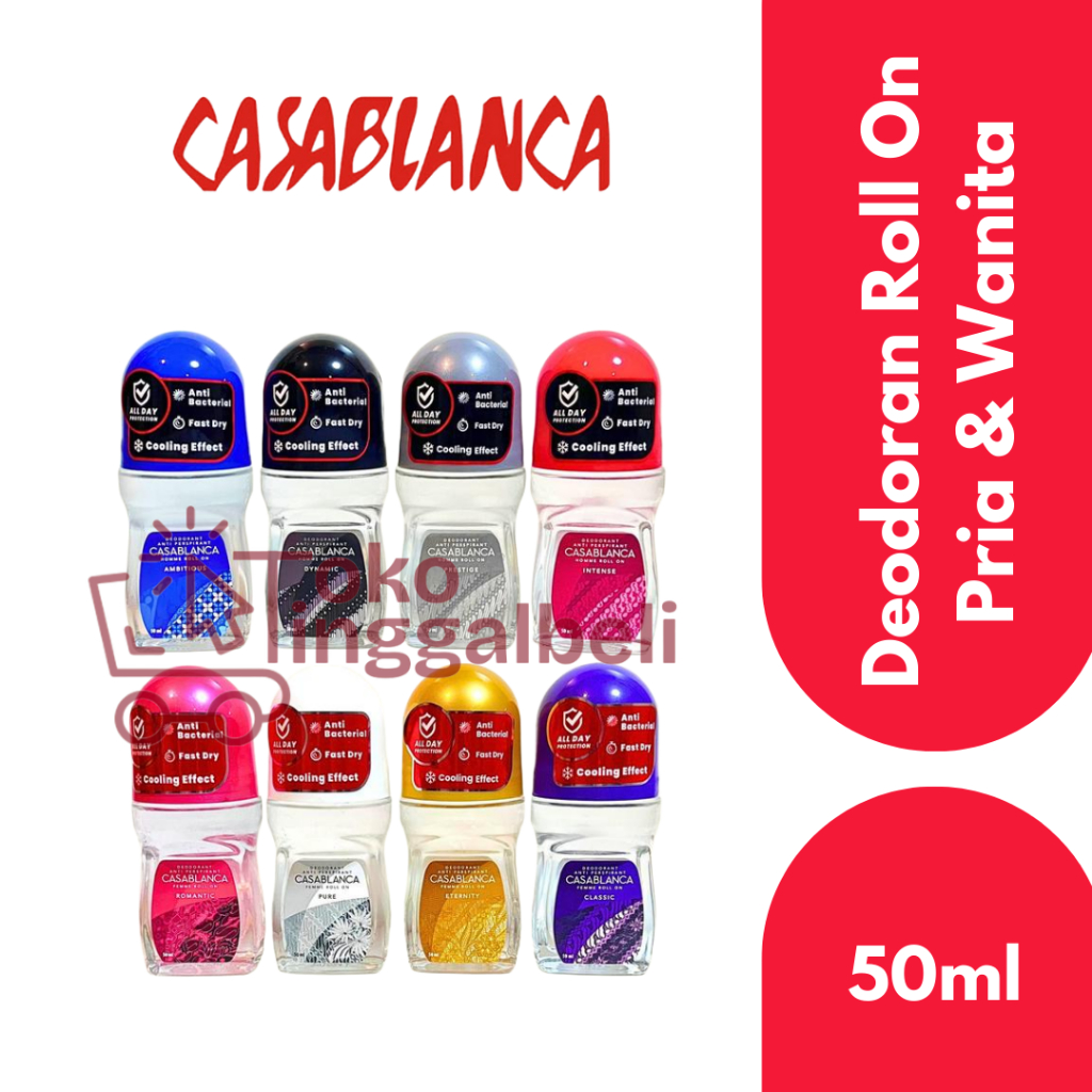 Casablanca Deodorant Roll On Pria & Wanita - 50ml