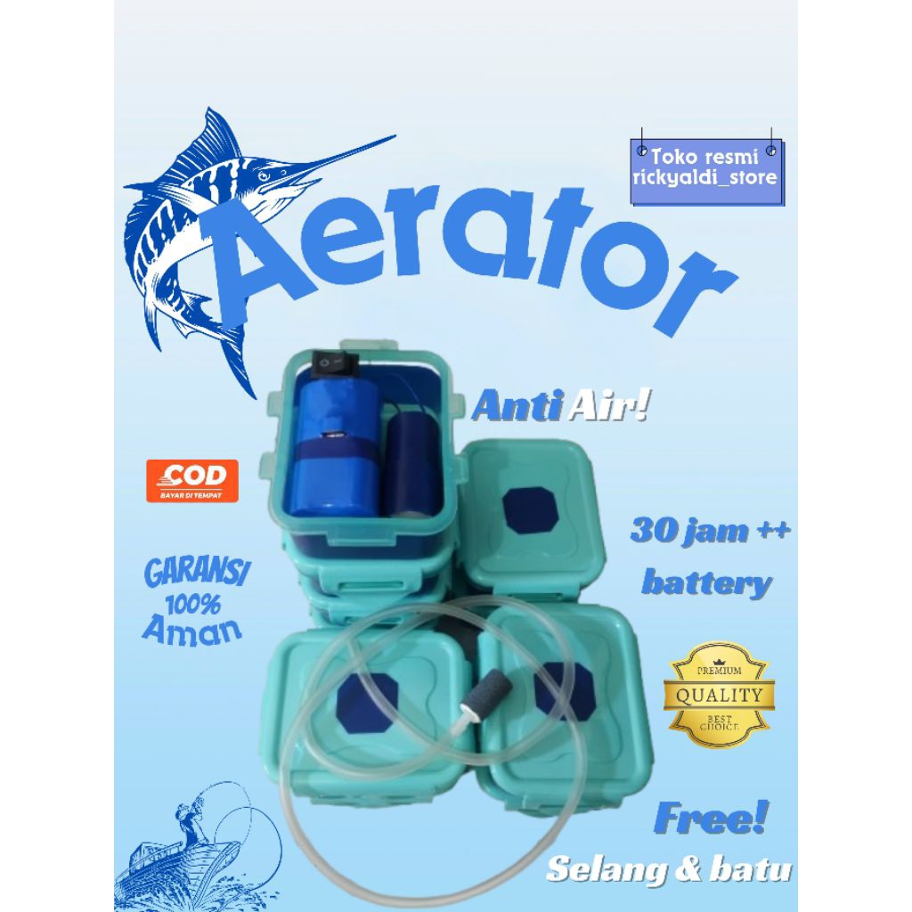 Aerator Charger Box 30 jam untuk Udang Hidup