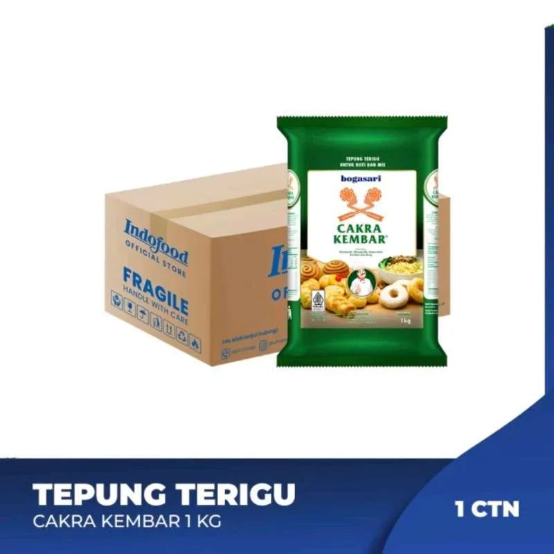 

CAKRA KEMBAR TERIGU KEMASAN 1KG 1 DUS 12 PCS