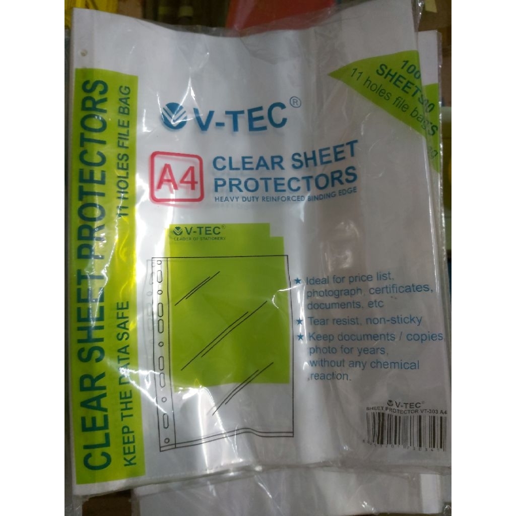 Clear Sheet Protector  A4