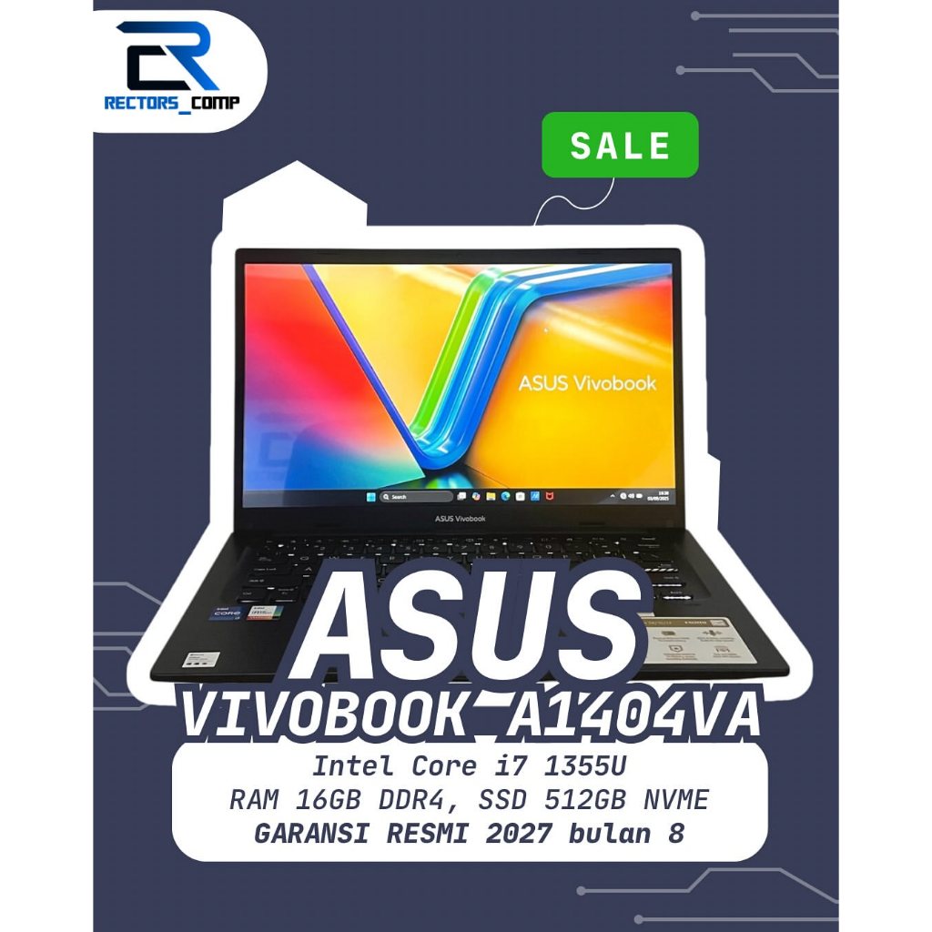 ASUS Vivobook A1404VA - GARANSI RESMI ASUS S/d 2027 - Intel core i7 gen 13, 16GB RAM