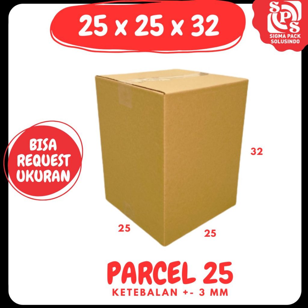 

Box Parcel 25x25x32 Kecil Kardus/Box/Parcel/Lebaran/idul Fitri/Paket/sembako/hampers/ Zigma Box Sembako