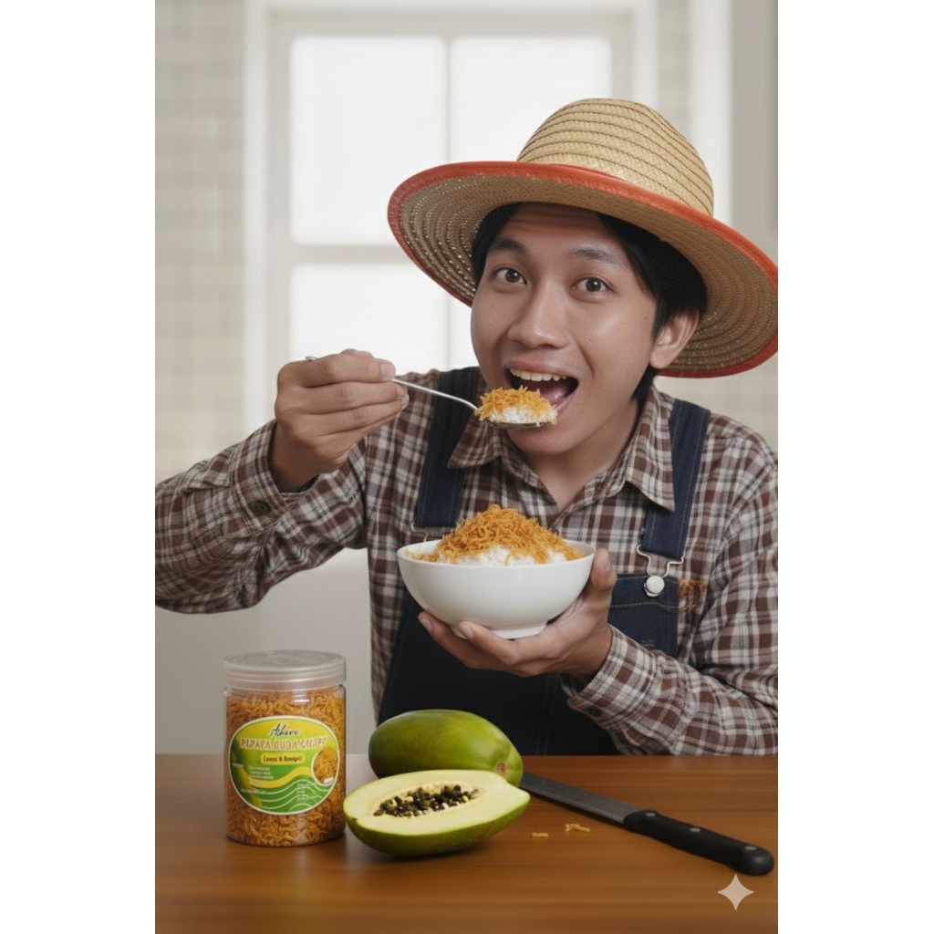 

Abon Pepaya Muda Organik Crispy Lezat & Bergizi Petani Lokal