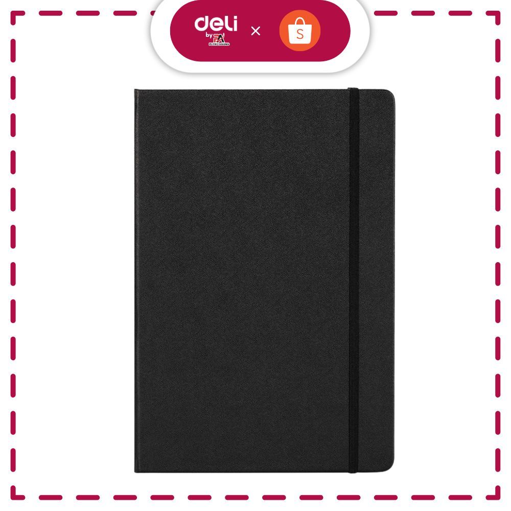 

Deli Leather Cover Notebook / Buku Catatan / Agenda Sampul Kulit A5 80 Lembar 70GSM EN111L