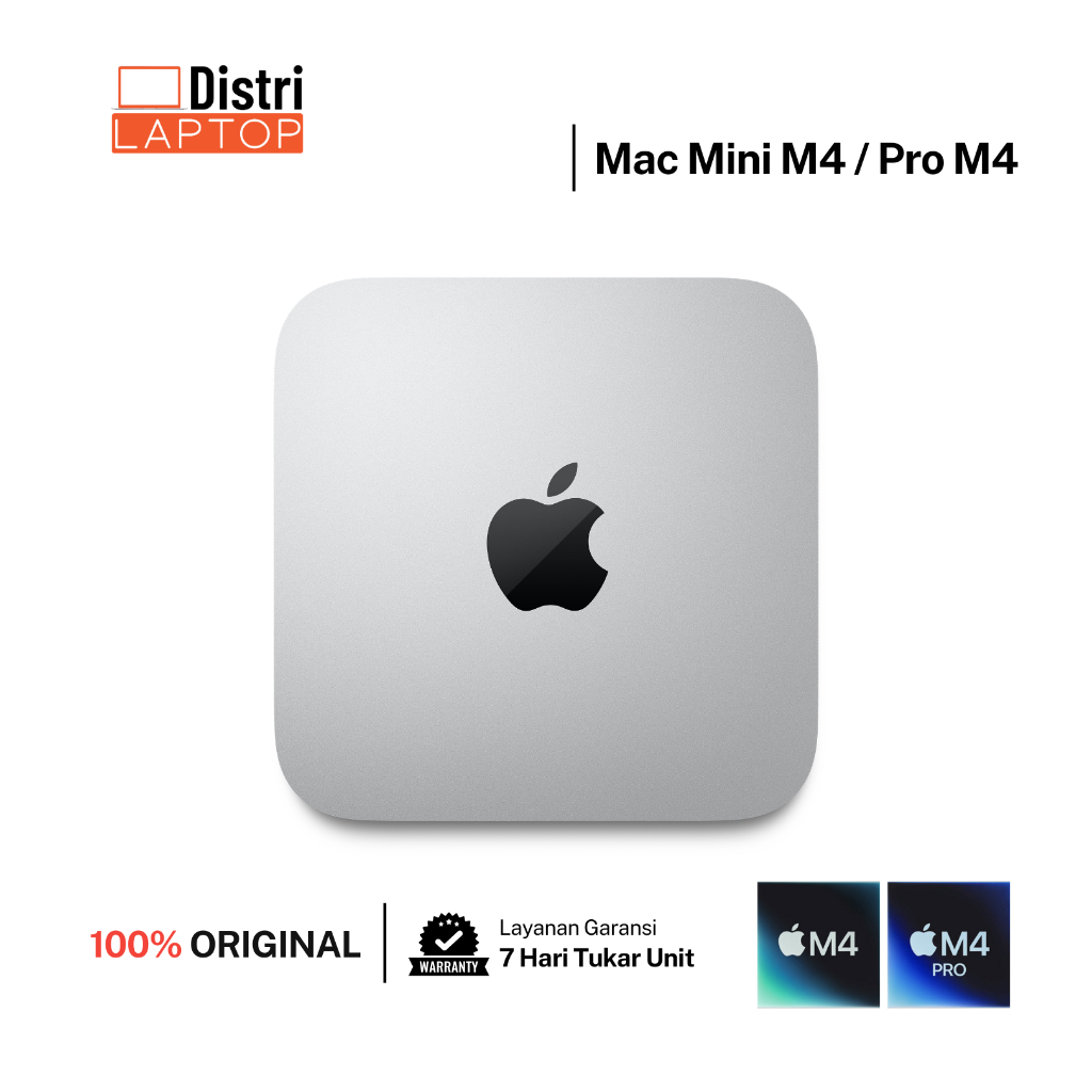 Mac Mini Pro M4 2024 [ 16GB/24GB | 256GB/512GB ] Garansi 1 Tahun