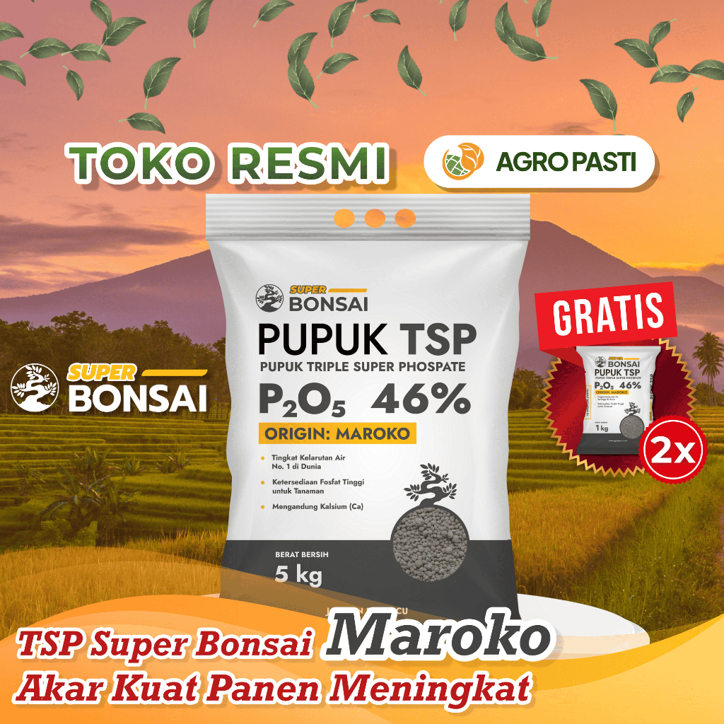 [BELI 1 GRATIS 2] Pupuk TSP Super Bonsai - 5kg + 2x1kg
