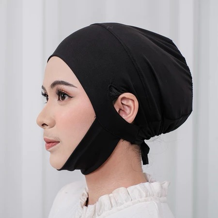 Ciput Dagu Lubang Telinga Spandex Ciput Dagu Anbu Antibudeg Bolong Telinga Ciput Dagu Anti Budeg Bol