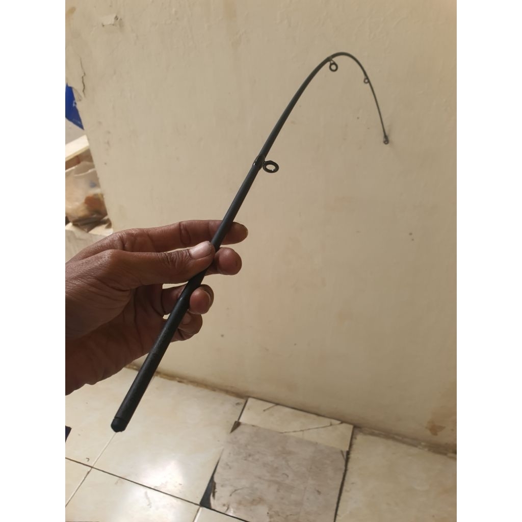 top section carbon hollow ujung joran