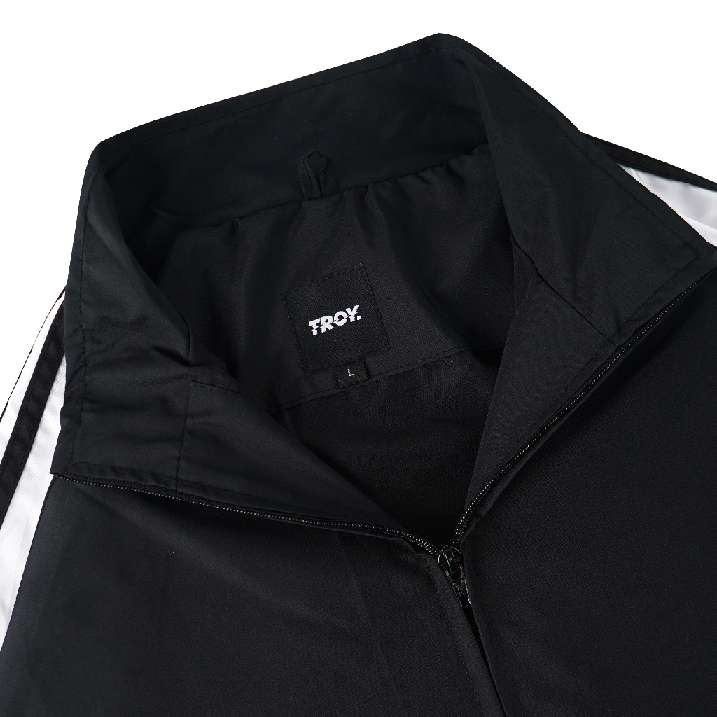 Troy Company Jacket Tracktop Black White Legacy - Jaket Tracktop Hitam Putih JTT 3308