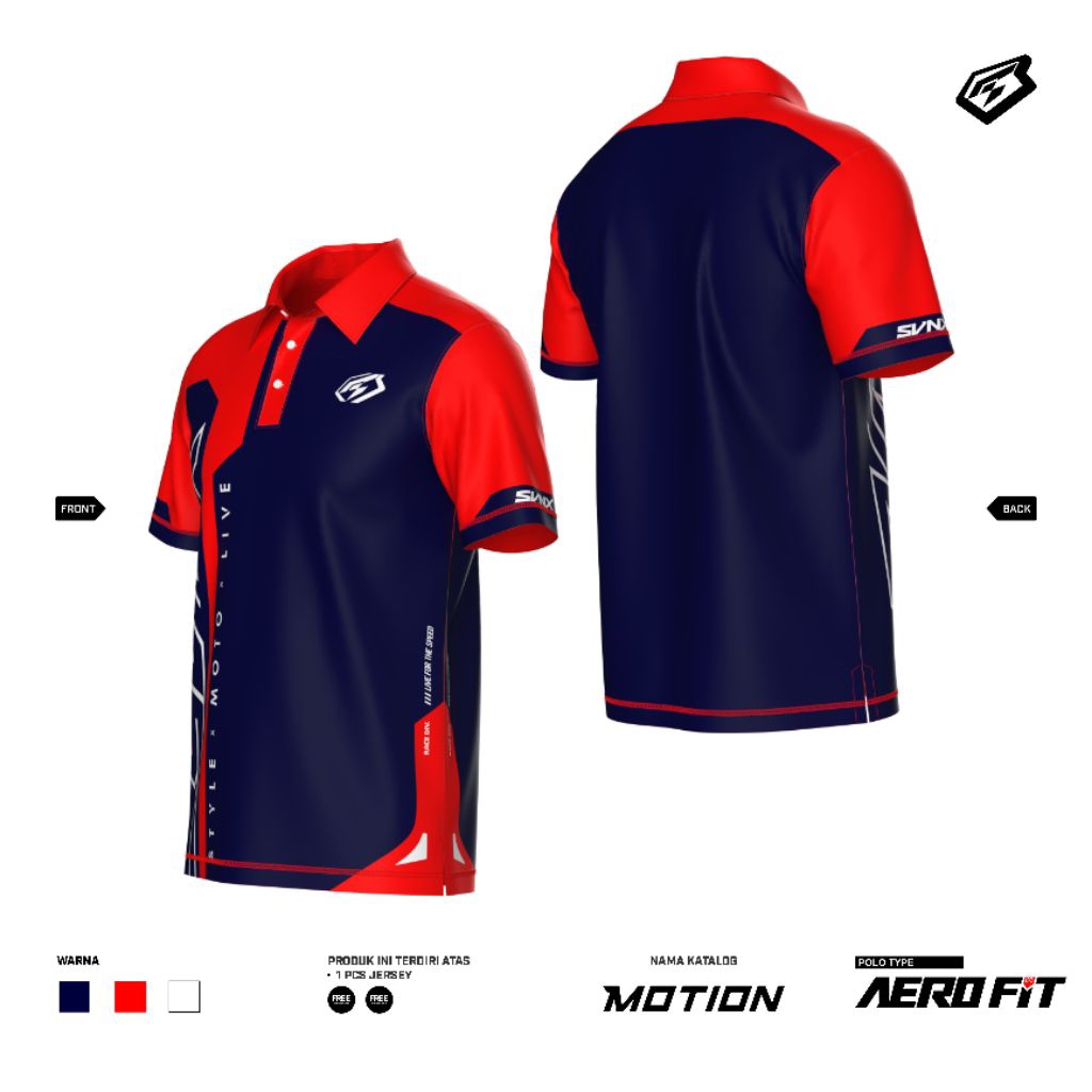 JERSEY POLO CREW / JERSEY POLO CUSTOM / JERSEY POLO AEROFIT MOTION SERIES