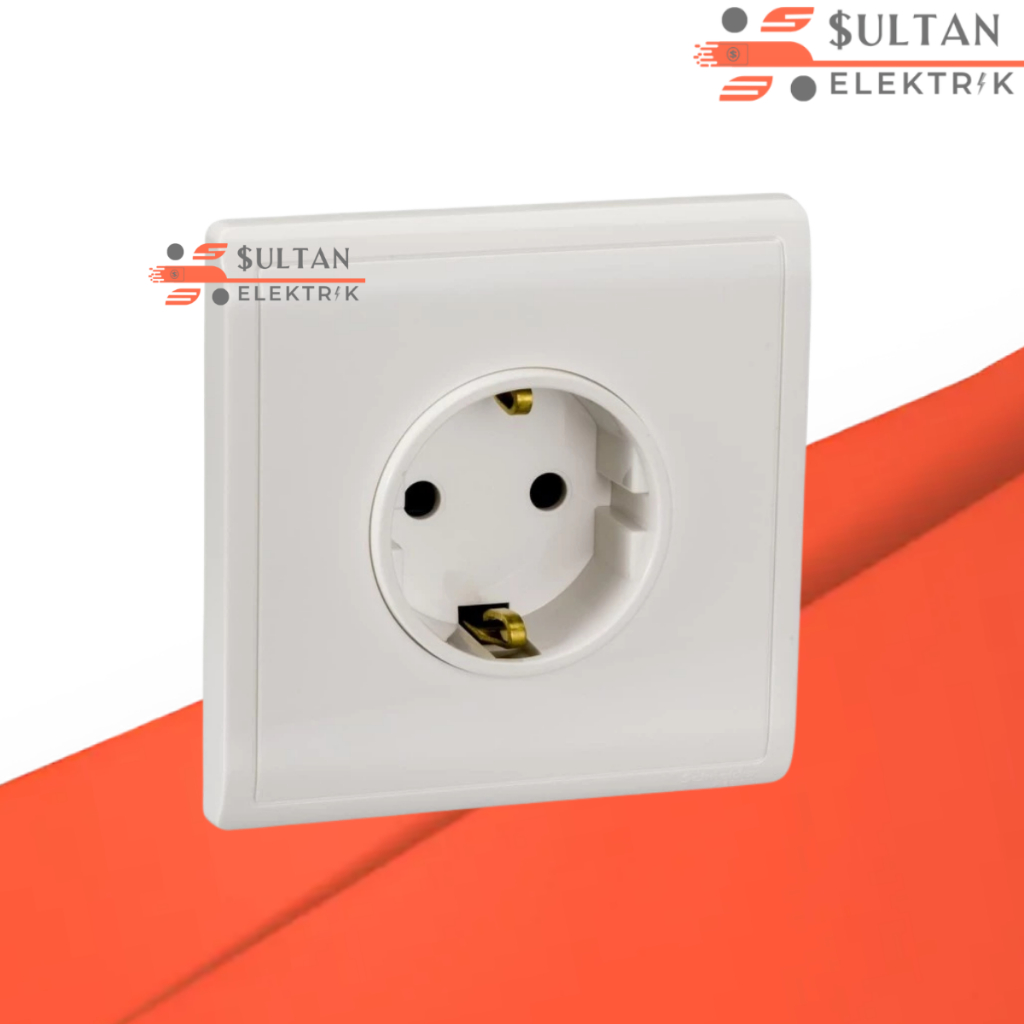 Schneider Electric Pieno Schuko E82426 Stop Kontak White Pieno Schneider