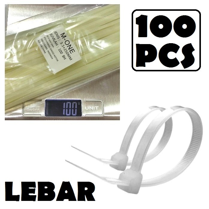 

1PACK 100PCS TIS LEBAR 3.5MM 25CM Tali Tis Kabel Insulok Cable Cabel Ties Insulock 25 Cm 3.5 MM ISI 100